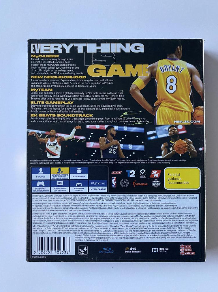 Nba 2k 2k21 Mamba Edition Includes NBA 2K21 Mamba Forever Edition