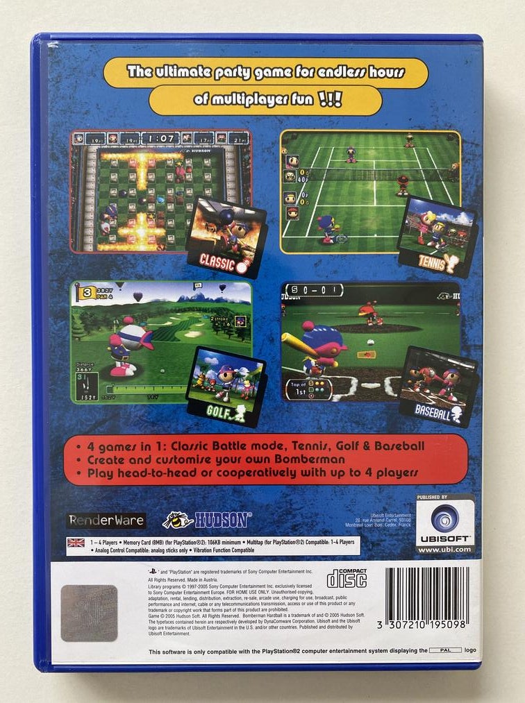 Bomberman Hardball (PS2, PAL) - Cover Art, Disc, and Manual : Free
