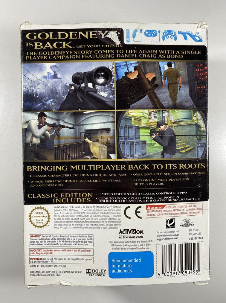 Goldeneye 007 Box Back 007 GoldenEye James Bond Nintendo 64 N64