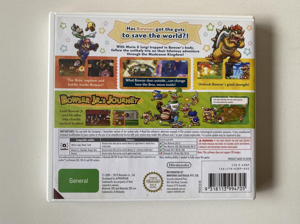 Mario & Luigi: Bowser's Inside Story + Bowser Jr's Journey, Nintendo 3DS,  [Physical], 045496745042 