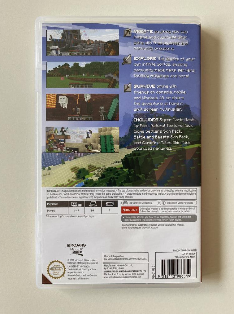 Minecraft Legacy Console Edition Nintendo Switch Minecraft