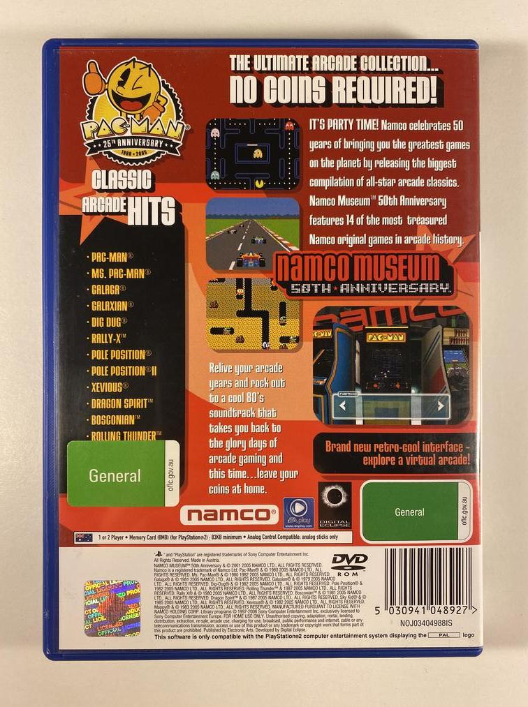 Namco Museum 50th Anniversary Sur Xbox – PAL – Complet Sans Notice – Bon état