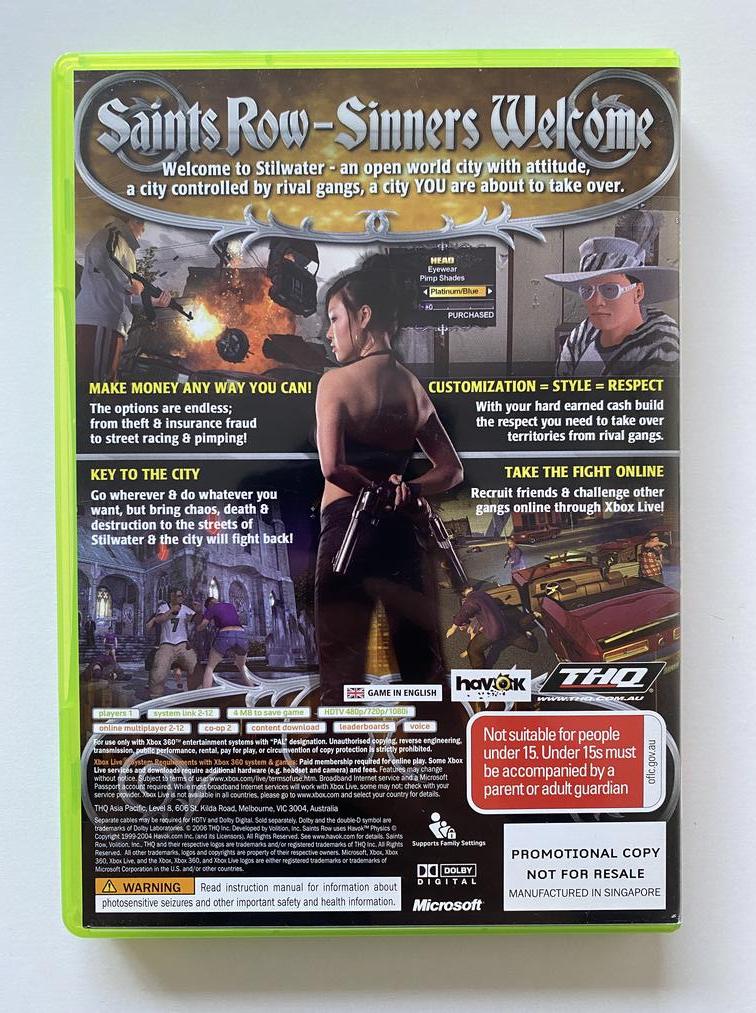 Saints Row 2 PS3 Xbox 360 Rare Promo Small Poster / Ad Page Framed