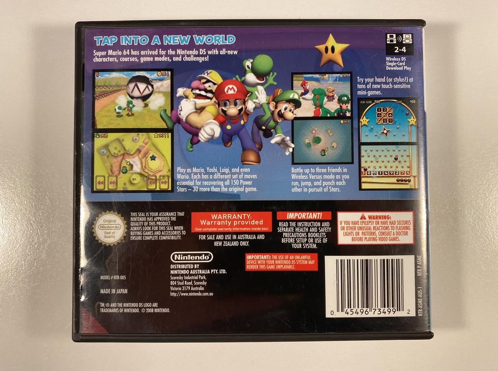 Super mario 64 ds case deals