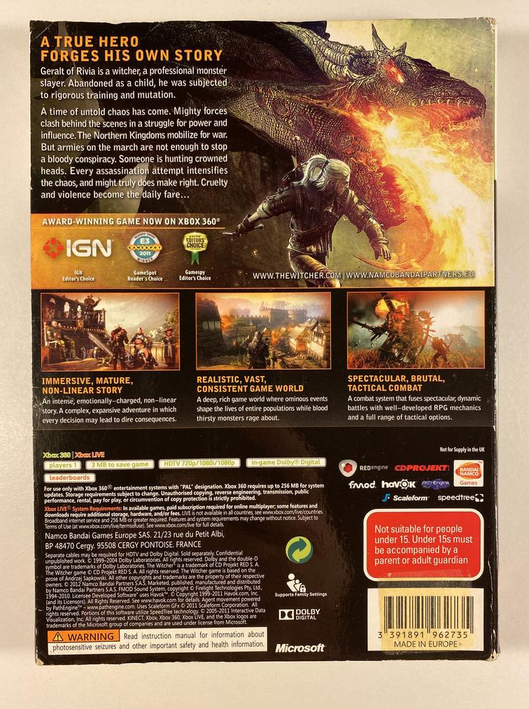 The Witcher 2 Assassins Of Kings Enhanced Edition (Microsoft Xbox 360)