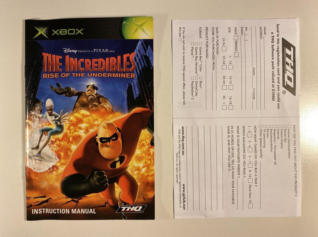 The Incredibles Rise Of The Underminer (Microsoft Xbox) GameFleets
