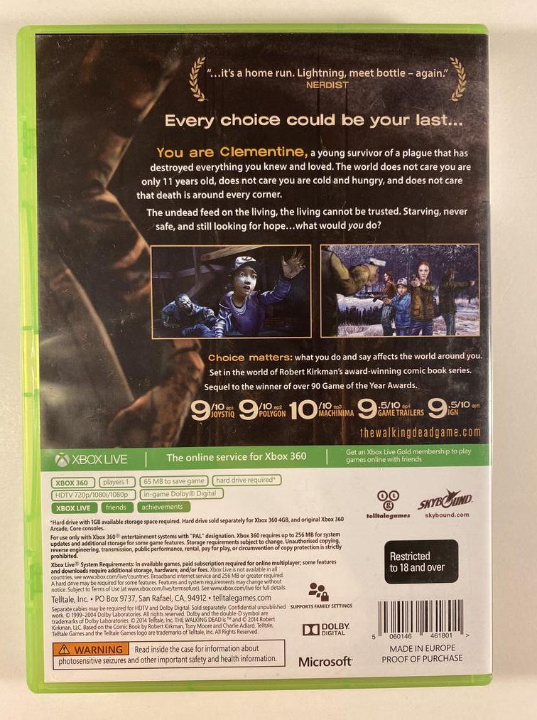 The walking dead season store two xbox 360
