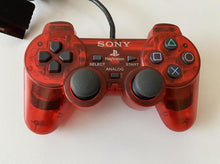 Load image into Gallery viewer, Sony PlayStation 2 PS2 Controller Clear Transparent Red