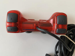 Sony PlayStation 2 PS2 Controller Clear Transparent Red
