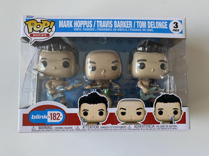 Mark Hoppus Travis Barker Tom Delonge 3 Pack Blink 182 Funko Pop Vinyl