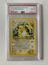 Load image into Gallery viewer, Lt Surge's Raichu 11/132 Gym Challenge PSA 8