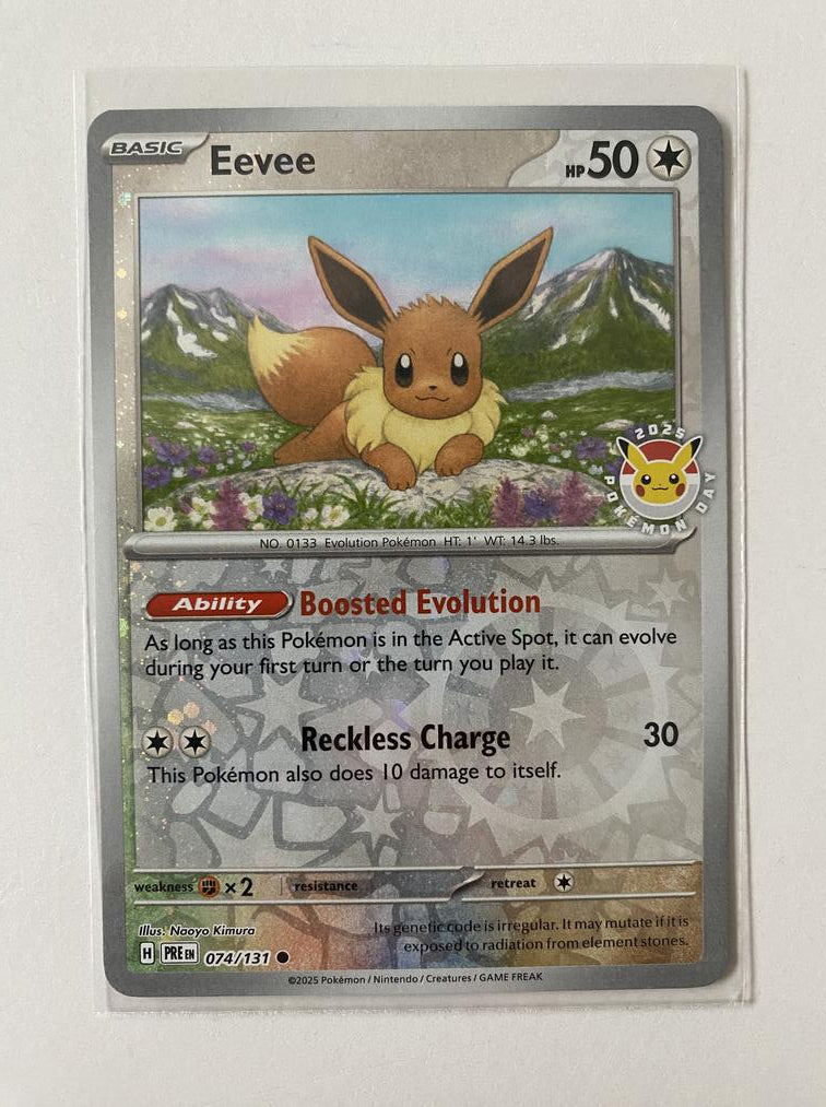 Eevee 074/131 Stamped Holo Promo Pokemon Day 2025 Prismatic Evolutions