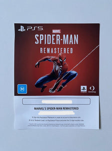 Marvel Spider-man Remastered Digital Code PS5