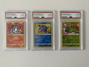 Pokemon GO Radiant Charizard Blastoise Venusaur Trio Sequential PSA 10 | GameFleets Pokemon GO Radiant Charizard Blastoise Venusaur Trio Sequential PSA 10 | GameFleets