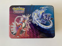 Load image into Gallery viewer, Pokemon Collector Chest Lunchbox Tin 2023 Koraidon Miraidon EMPTY Paldea Evolved