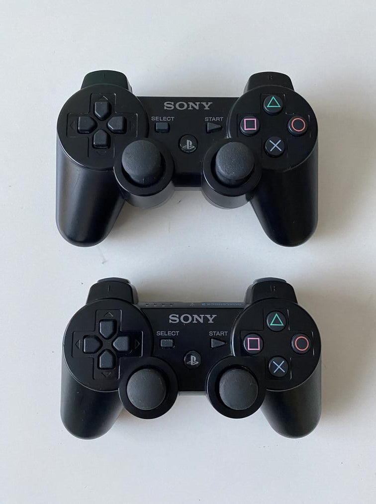 2x FAULTY Sony PlayStation 3 PS3 DualShock 3 Wireless Controller Black