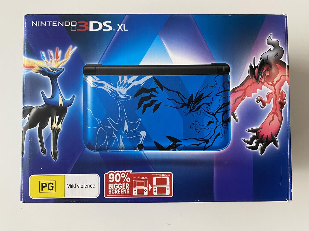 Nintendo 3DS XL Console Pokemon X Y Xerneas and Yveltal Blue Boxed