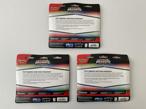Pokemon TCG Prismatic Evolutions Tech Sticker Collection 3 Set
