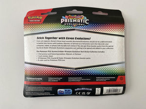 Pokemon TCG Prismatic Evolutions Tech Sticker Collection 3 Set