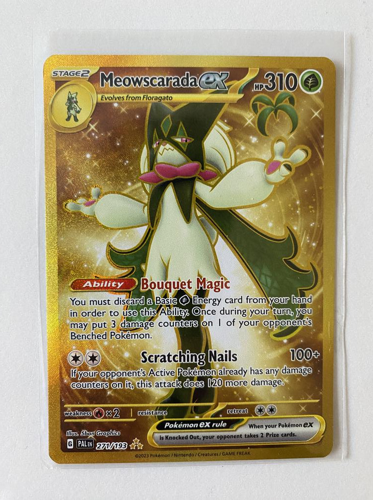 Meowscarada EX 271/193 Gold Hyper Rare Paldea Evolved