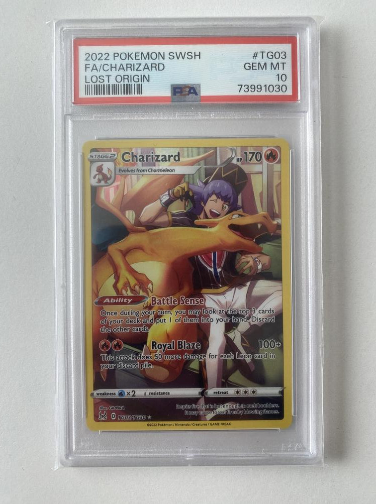 Charizard TG03/TG30 Lost Origin Trainer Gallery PSA 10 | GameFleets Charizard TG03/TG30 Lost Origin Trainer Gallery PSA 10 | GameFleets