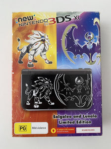 New Nintendo 3DS XL Pokemon Solgaleo and Lunala Sun and Moon Limited Edition Boxed