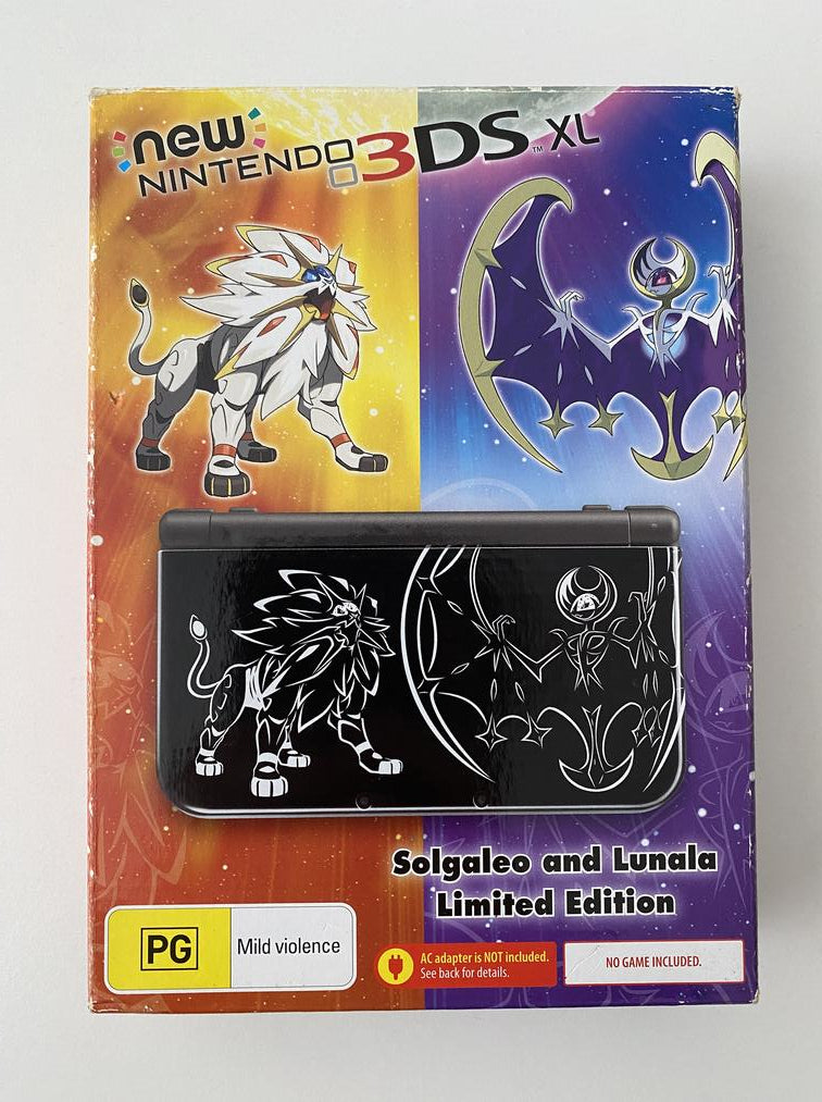 New Nintendo 3DS XL Pokemon Solgaleo and Lunala Sun and Moon Limited Edition Boxed