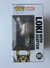 Load image into Gallery viewer, Loki With Scepter 985 The Avengers Glows In The Dark Funko Pop Vinyl