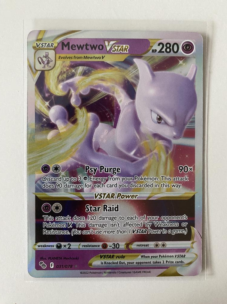 Mewtwo VStar 031/078 Holo Ultra Rare Pokemon Go | GameFleets