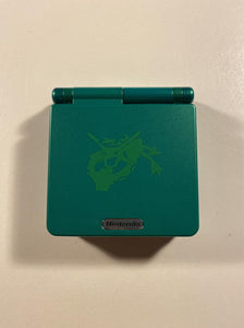 Nintendo GameBoy Advance GBA SP Console Custom Rayquaza Green