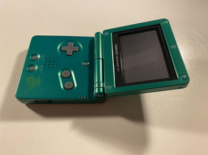 Nintendo GameBoy Advance GBA SP Console Custom Rayquaza Green