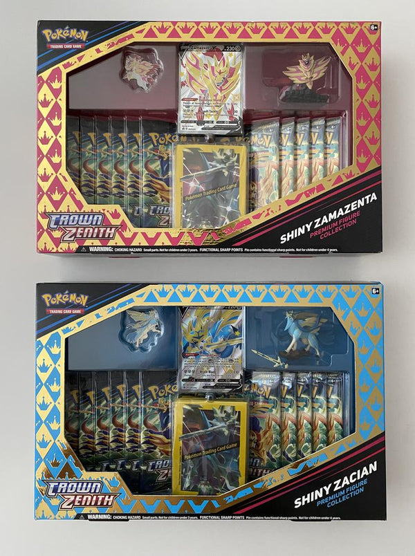 Pokemon TCG Shiny Zacian & Zamazenta Premium Figure Collection Pair