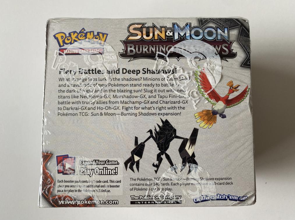 burning shadows booster box case Pokemon TCG Sun & Moon Burning Shadows Booster Box w Acrylic Case