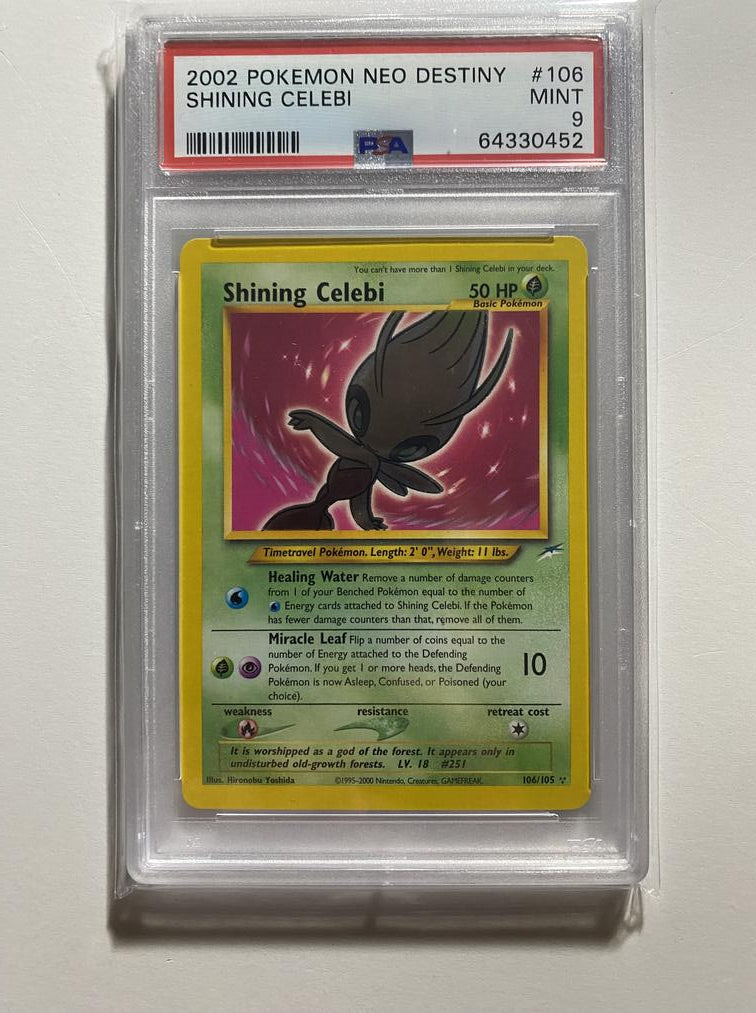 Shining Celebi 106/105 Neo Destiny PSA 9