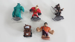Disney Infinity Figures (Mr Incredible, Wreck-it Ralph, Captain Jack Sparrow, Sulley, Mater)