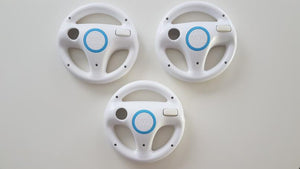 3 x Genuine Nintendo Wii Steering Wheel Mario Kart White