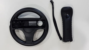 Genuine Nintendo Wii Steering Wheel Mario Kart Black, Motion Remote and Silicone Case
