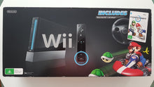 Load image into Gallery viewer, Nintendo Wii Console Black + Mariokart Wii Box