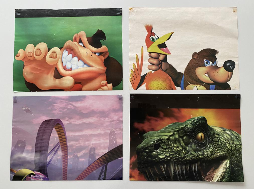 4x N64 Nintendo 64 Gamer Posters