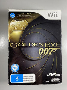 Goldeneye 007 Limited Edition with Gold Classic Controller Pro Nintendo Wii