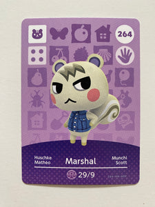 Animal Crossing Amiibo Card #264 Marshal