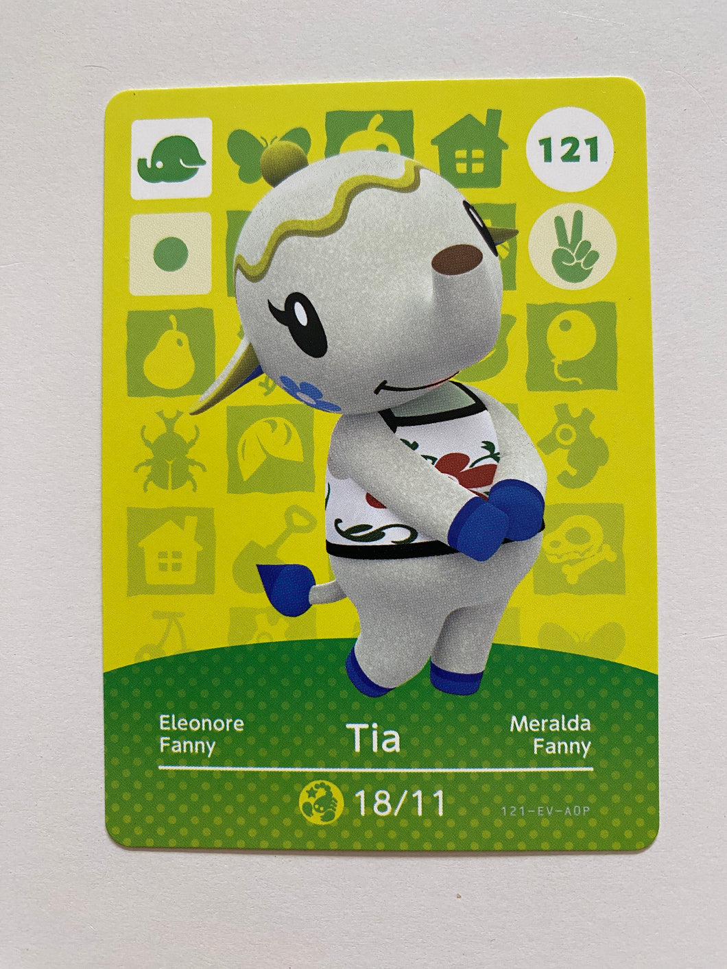 Animal Crossing Amiibo Card #121 Tia