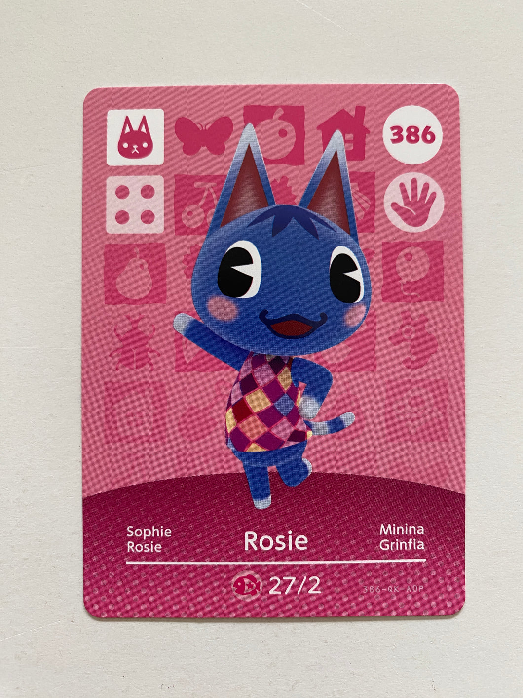 Animal Crossing Amiibo Card #386 Rosie