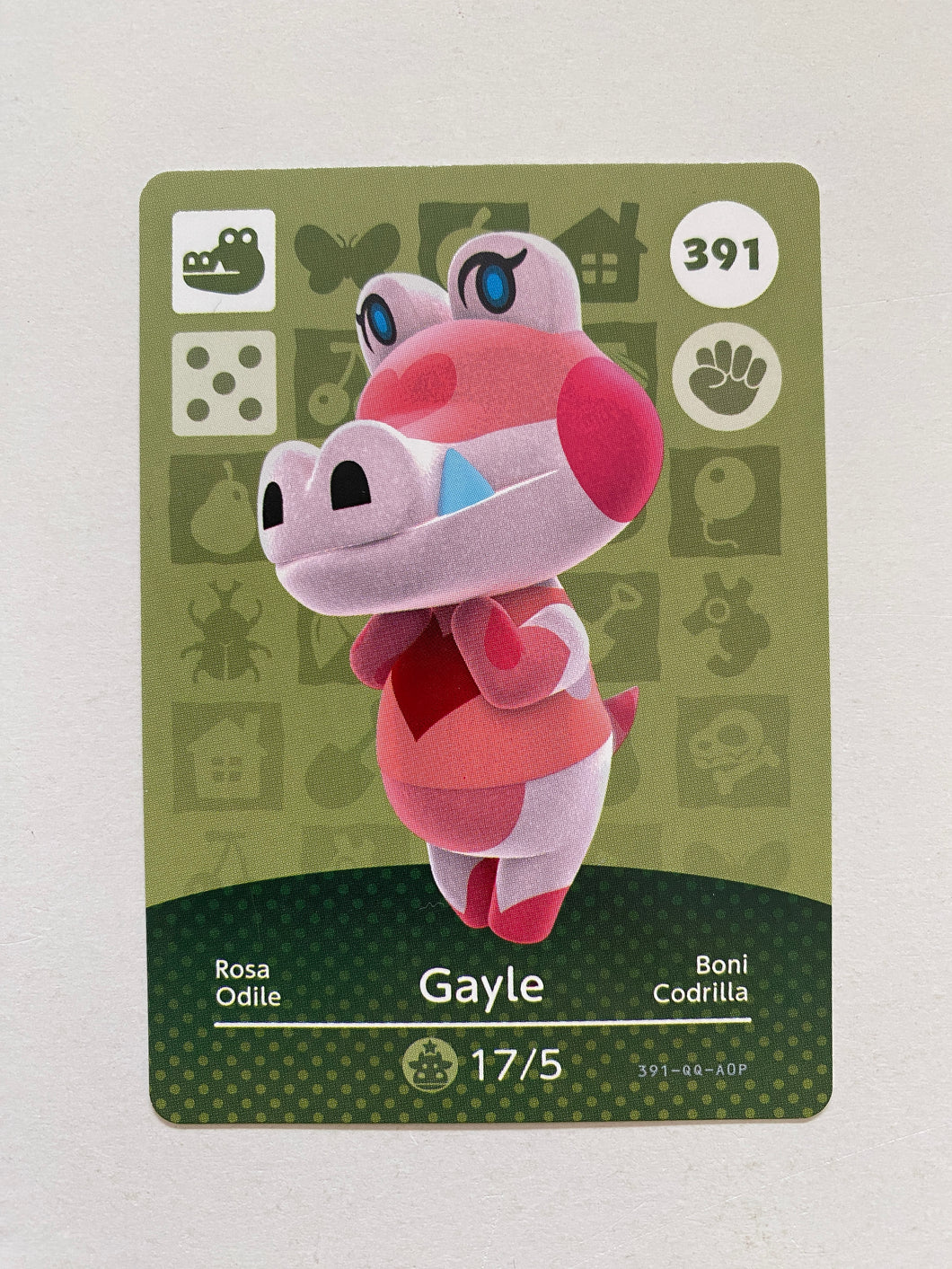 Animal Crossing Amiibo Card #391 Gayle