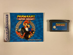 Mario Kart Super Circuit Cartridge and Manual Nintendo Game Boy Advance