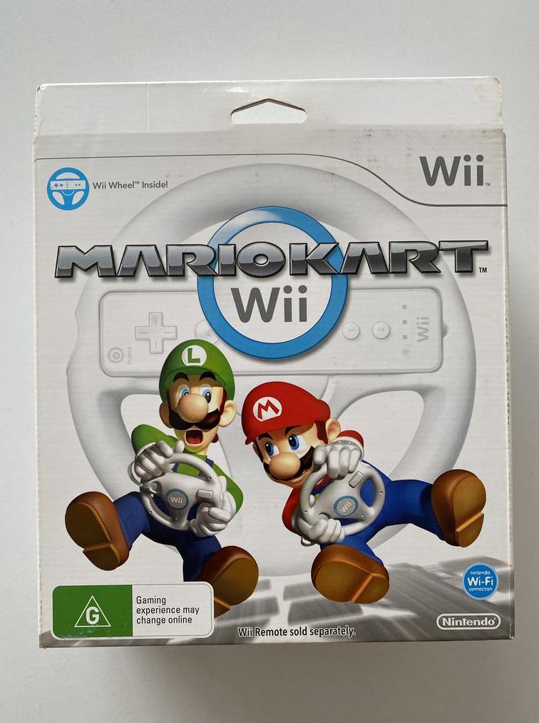 Mariokart Wii and Steering Wheels Bundle Nintendo Wii