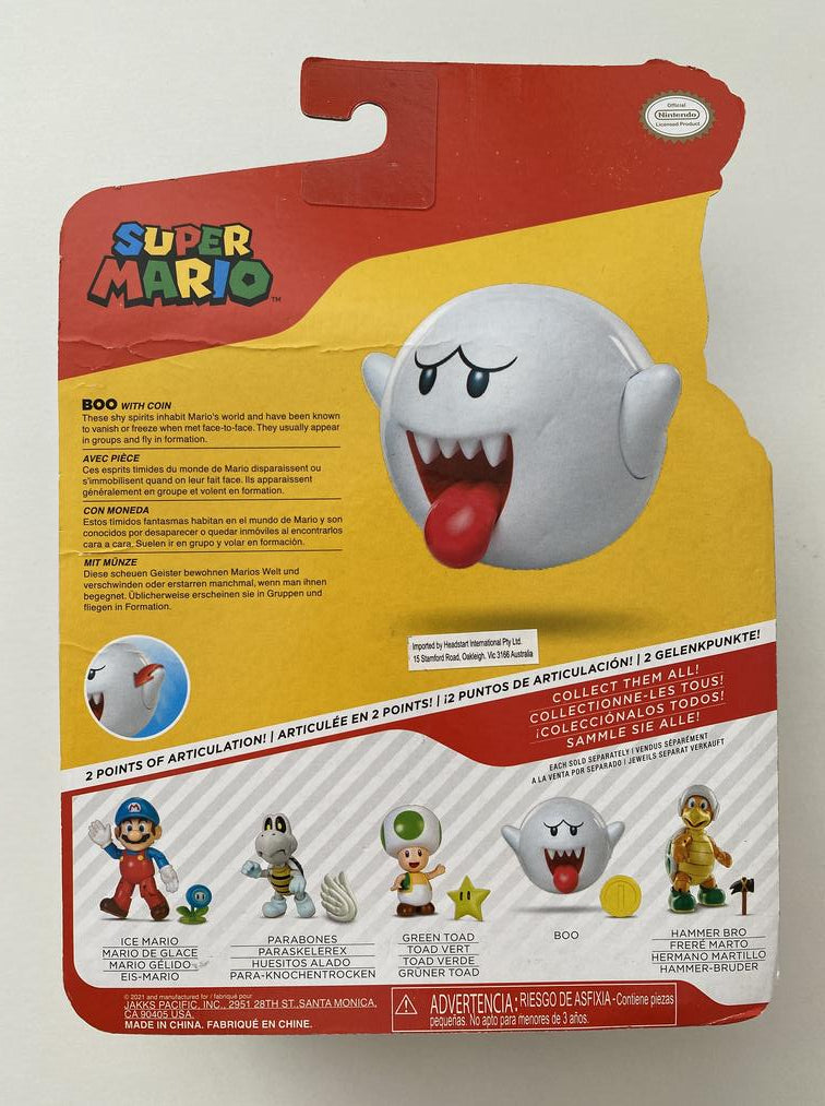 Nintendo Jakks Pacific Super Mario Boo with Coin Figure | GameFleets