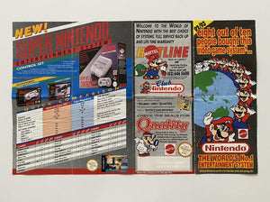 Nintendo SNES NES Game Boy Retro Promo Leaflet Flyer