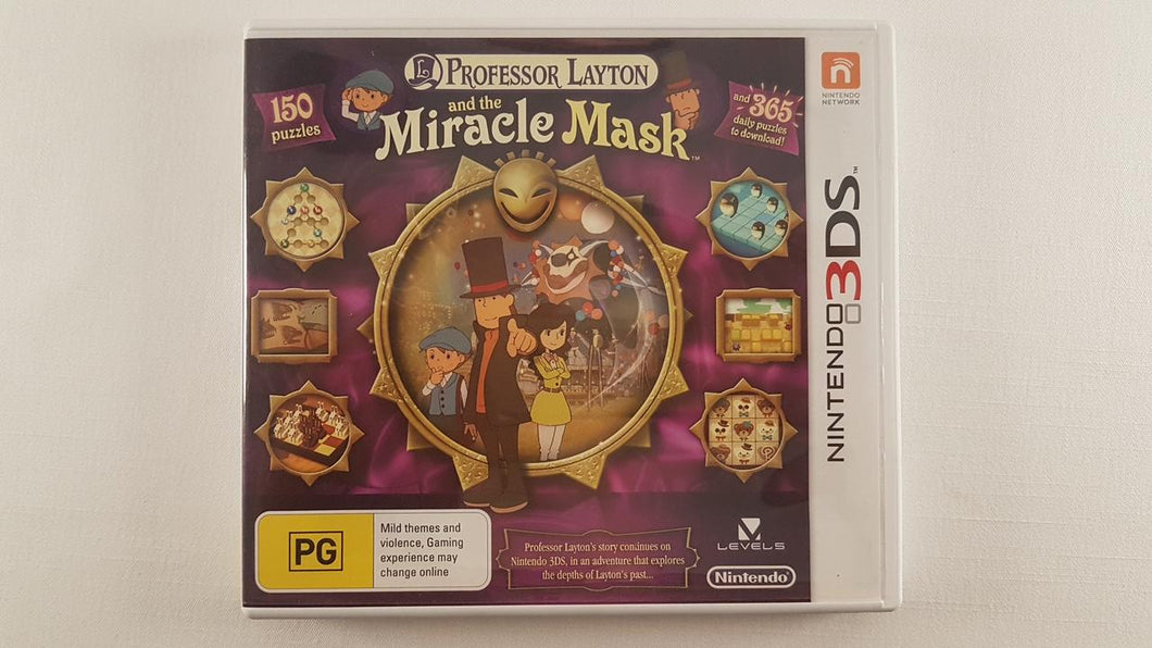 Professor Layton and The Miracle Mask Case and Manual Only