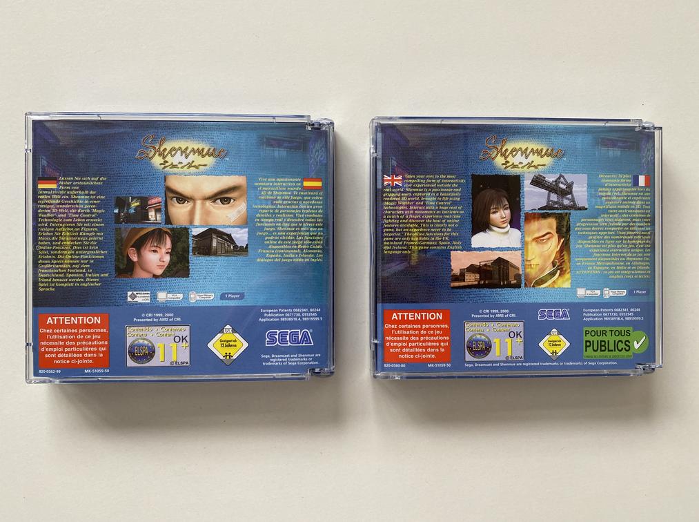 Shenmue - Édition Européenne Complète - Dreamcast PAL Shenmue - Édition Européenne Complète - Dreamcast PAL